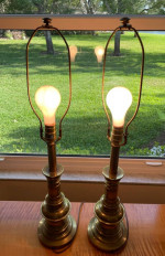 Pair of Brass Stiffel Table Lamps