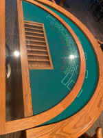 Full size wood Blackjack table and chairs