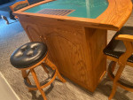 Full size wood Blackjack table and chairs