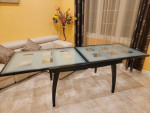 ITALIAN Calligaris Black Dining Room Set - Extendable Table + 4 Chairs