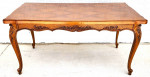 French Louis XV Refractory Dining Table Carved Oak