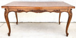 French Louis XV Refractory Dining Table Carved Oak