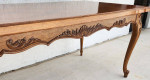 French Louis XV Refractory Dining Table Carved Oak