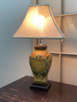 decorative table lamp with flower design
