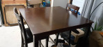 TALL DINING TABLE W/4 CHAIRS