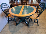 TABLE, BUTTERFLY LEAF AND 2 CHAIRS $135