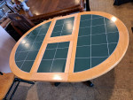TABLE, BUTTERFLY LEAF AND 2 CHAIRS $135