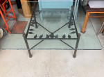 coffee table - metal and glass! nice! NO chips on glass!