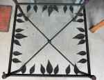coffee table - metal and glass! nice! NO chips on glass!