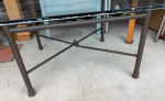 coffee table - metal and glass! nice! NO chips on glass!