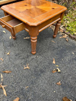 1 solid wood end table