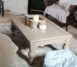 Grey wood coffee table