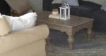 Grey wood coffee table