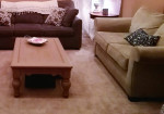 Grey wood coffee table