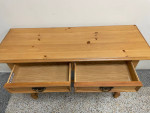 Broyhill Wood 2-Drawer Sofa Console Hall Table w/ Runner