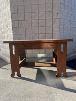 Heavy Wood Table with drawer