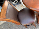 Solid wood tall Bistro / Cafe table w / 2 Swivel stools!