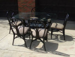 Table and 6 chair set rattan low price a great buy