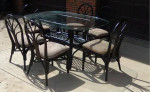 Table and 6 chair set rattan low price a great buy