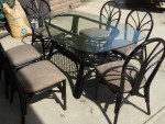 Table and 6 chair set rattan low price a great buy