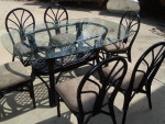 Table and 6 chair set rattan low price a great buy