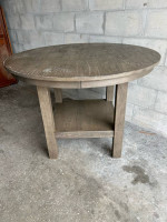 Sturdy wood table.