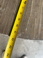 Sturdy wood table.