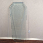 Tempered Glass Beveled Edge Elongated Octagon Table Top 48"x17"x0.25"