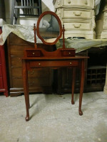 Modern Cherry Makeup Table / Vanity with Mirror