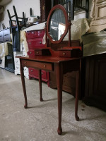 Modern Cherry Makeup Table / Vanity with Mirror