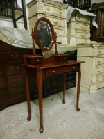 Modern Cherry Makeup Table / Vanity with Mirror
