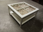 Modern White Square Beach Theme Coffee Table