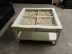 Modern White Square Beach Theme Coffee Table