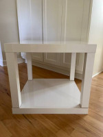 IKEA Gloss White 2-Tier Side Table