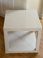 IKEA Gloss White 2-Tier Side Table