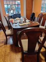 Dining room set: breakfront,table,and buffet server