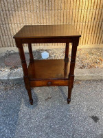 American 19th Century Walnut Bedside Table.
