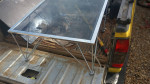 coffee table glass n metal 53 x 28 n 17 inch tall. c my other items