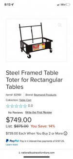 TABLE TOTER FOR RECTANGULAR TABLES