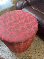 20”W Moroccan Pouf Ottoman / Stool / small Side table 20”H