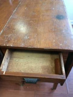 Rectangular Wooden Drop Leaf Table