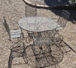 Wrought Iron Table and 4 Chairs