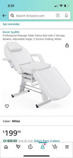 Massage table