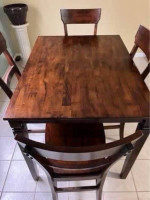 Ashley Firniture Counter Height Dining Table and 4 Bar Stools Set