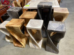 Accent Table Twist Live Edge Slab Wood - Salvaged Wood