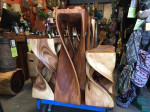 Accent Table Twist Live Edge Slab Wood - Salvaged Wood