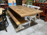 NEW Coastal Dining Table to Seat 6 - Rustic Farmhouse BEAUTIFUL SALE