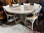 NEW 42" Round Coastal Dining Table - Trestle or Column Base