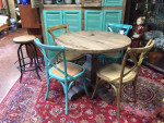 NEW 42" Round Coastal Dining Table - Trestle or Column Base