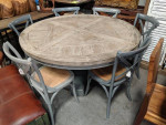 NEW 42" Round Coastal Dining Table - Trestle or Column Base